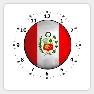 peru clock Magnet